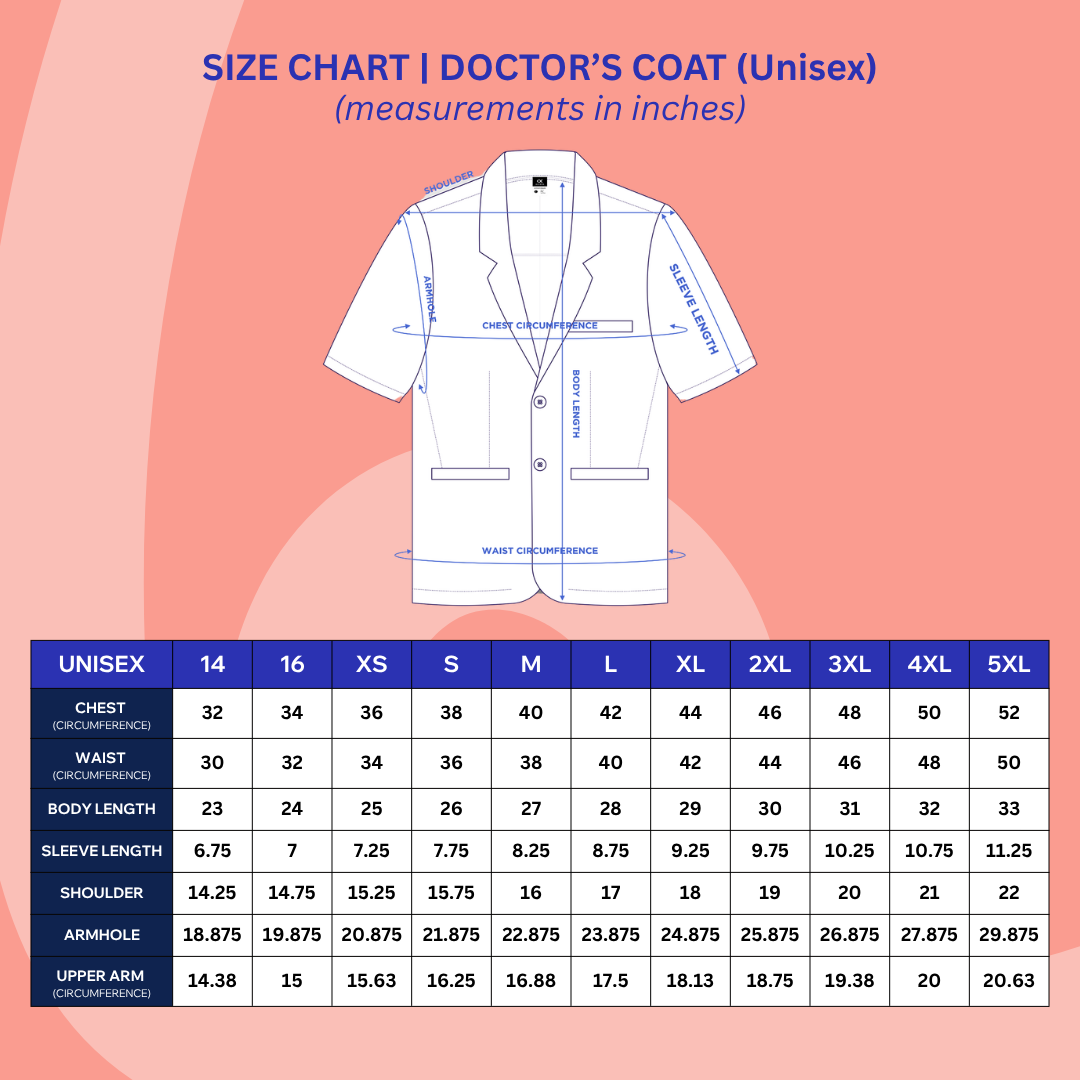 Gabardine Doctor’s White Coat | Short Sleeve | Kairos Medwear