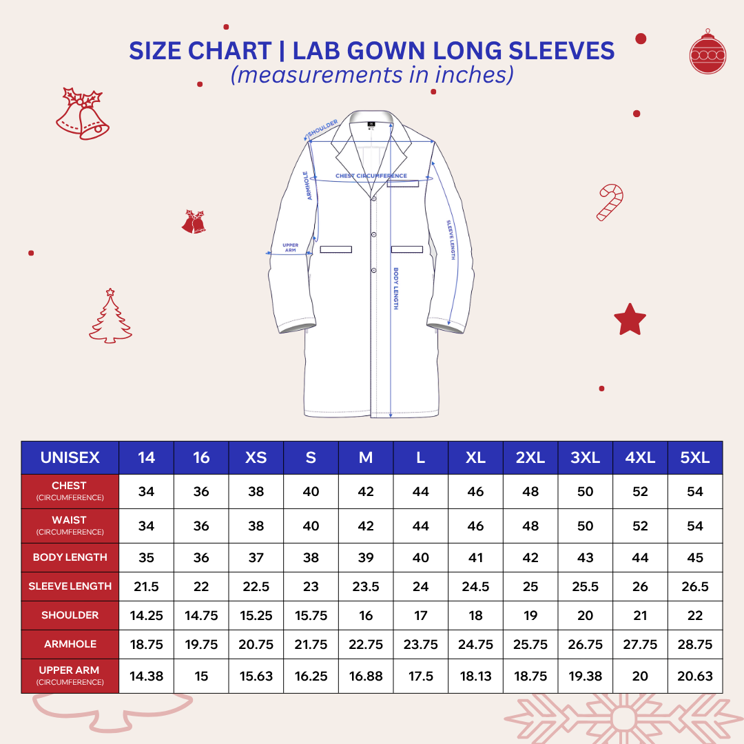 [NO EMBROIDERY] KAIROS Laboratory Gown Long Sleeves Doctor's Gown Katrina White Fabric