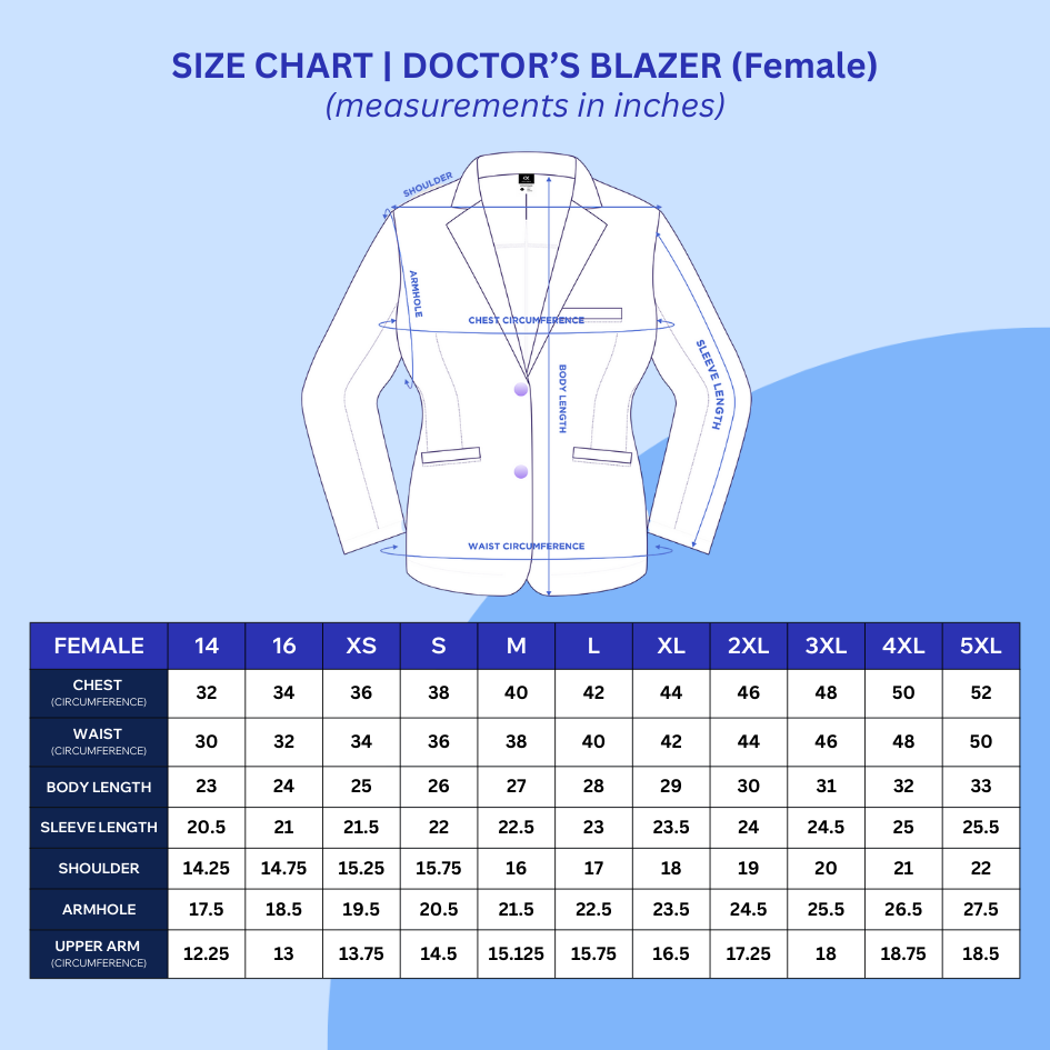 [NO EMBROIDERY] KAIROS Doctor's FEMALE WHITE SUIT BLAZER Long Sleeve Gabardine Fabric