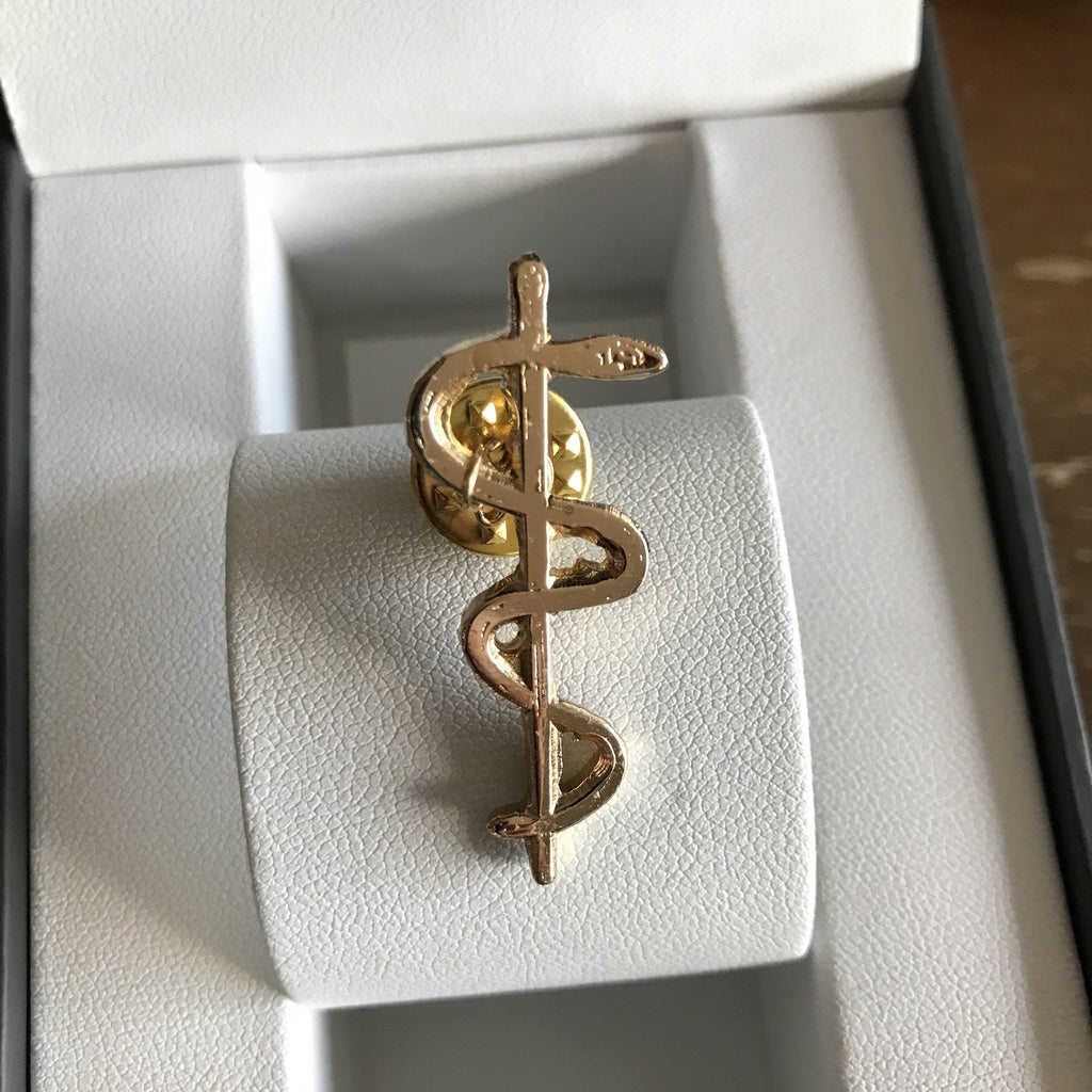 KAIROS Doctor’s Pin The Rod of Asclepius Pin for Medical Professionals Medwear Accessories
