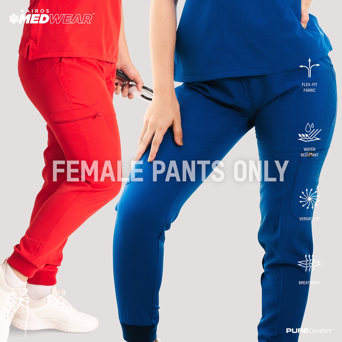 [FEMALE BOTTOMS ONLY] KAIROS SCRUB SUITS BOTTOM FOR FEMALE | PureComfort Fabric Technology