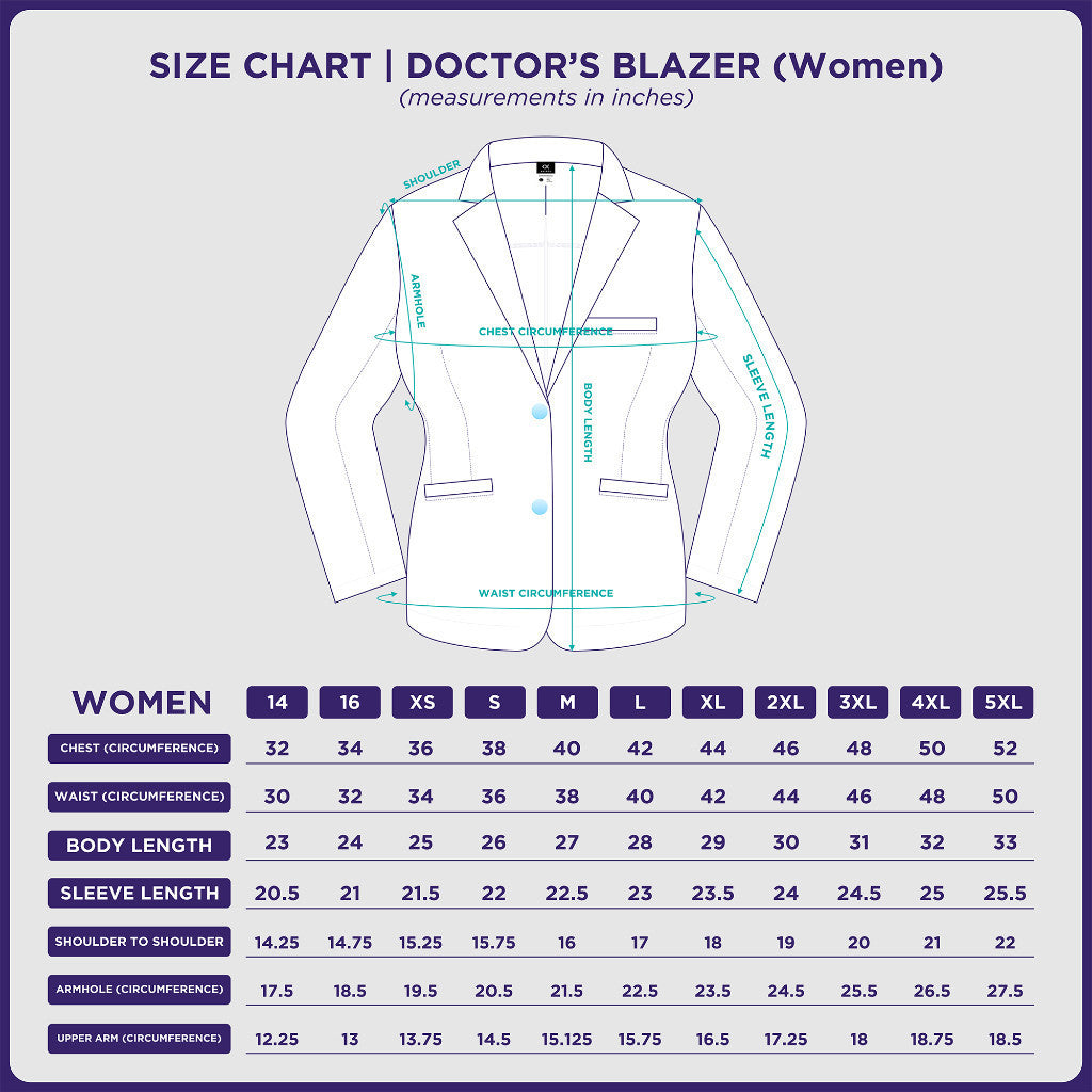 [NO EMBROIDERY] KAIROS Doctor's FEMALE WHITE SUIT BLAZER Long Sleeve Gabardine Fabric